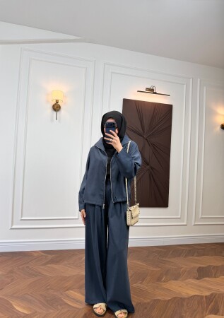 Zeyra Oversize Suit - Navy Blue - Duendeca