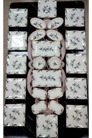Zeytindalı 24 Piece Breakfast Set for 12 Persons - Yiğit Seramik Züccaciye