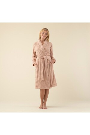 Zigzag Women's Bathrobe Dark Salmon - Chakra