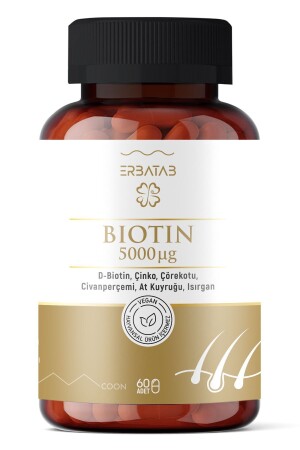 م.ن.ز-بيوتين (ZINC Black Seed Yarrow Horsetail Nettle EXTRACT) 60 كبسولة - Erbatab