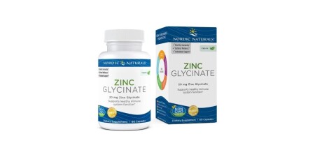 Zinc Glycinate, 20mg - 60 caps - Nordic Naturals