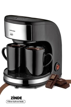 Zinde Washable and Cleanable Filter Double Cup Filter Coffee Machine - Goldmaster