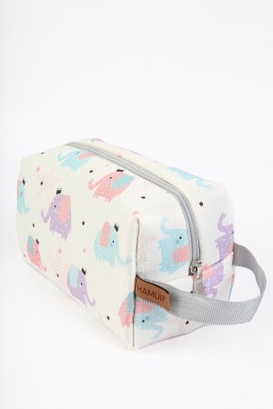 Zippered Dirty Clean And Wet Dry Baby Laundry Clothes Outfit Multi-Purpose Makeup Bag Elephant - Hamur
