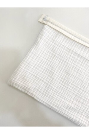 Zippered Multi-Purpose 4 Layer Muslin Bag WHITEBAG12 - Babys Field