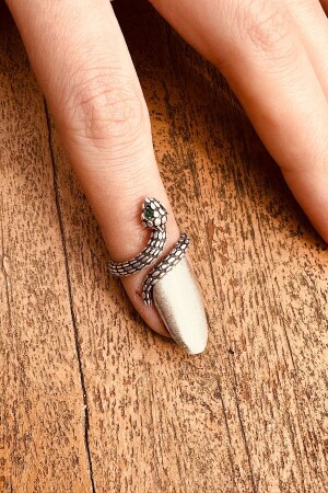 Zircon Stone Snake Nail Ring Snake Joint Ring - Capo By Aytaç Yamaç