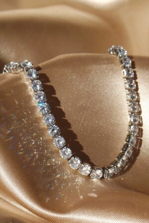 Zirkon Taşlı Pırlanta Modeli Su Yolu Bileklik - Fashion Jewellery