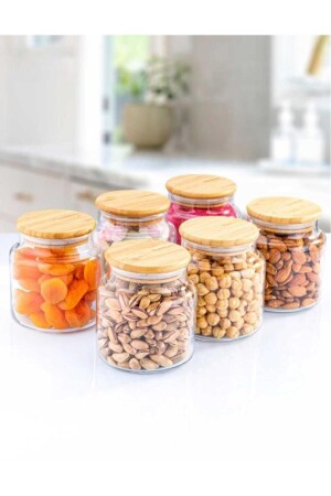 Zone 6 Glass Storage Container Vacuum 250ml. with Bamboo Cover atbyhome-B4597-6 - Bambum