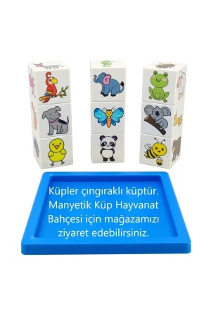 Zoo (ZOO) - New Generation Rattle 9 Cubes 54 Animal Figures - Educational Toy 1 Year Old KO009M009 - KÜPSS