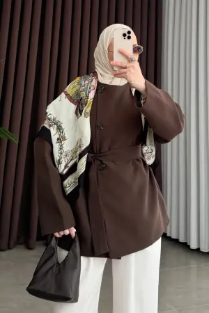 Zra Model Belted Trench Coat, Brown - Nuuwears
