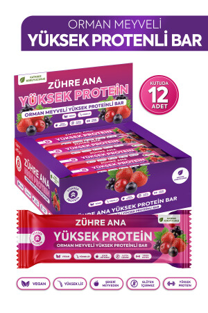 Zühre Ana Forest Fruit High Protein Bar - Sugar-Free 40 gr x 12 Pieces - Zühre Ana