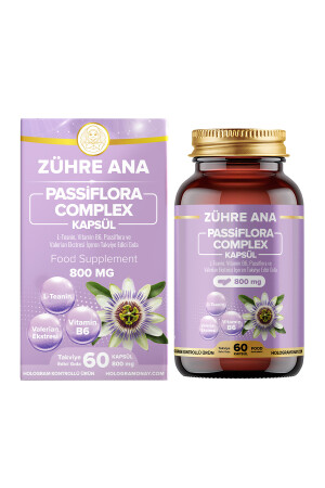 Zühre Ana L-Theanine, Passiflora, Valerian ve Melisa Ekstresi İçeren Takviye Edici Gıda 60 Kapsül - Zühre Ana