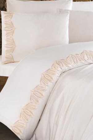 Zuma Bettbezug-Set Creme Cappucino CD441592 - Çeyiz Diyarı