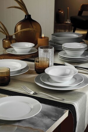 Zümrüt 24 Piece Dinner Set for 6 People ZUM24Y200 - Kütahya Porselen