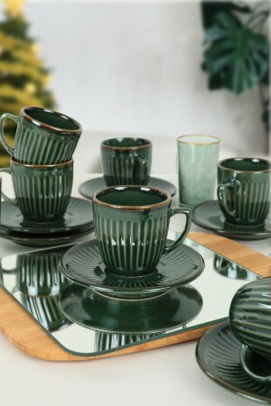 Zümrüt Kaffeeset 12-teilig für 6 Personen TK125012FRA5A839700MACD100 - Keramika